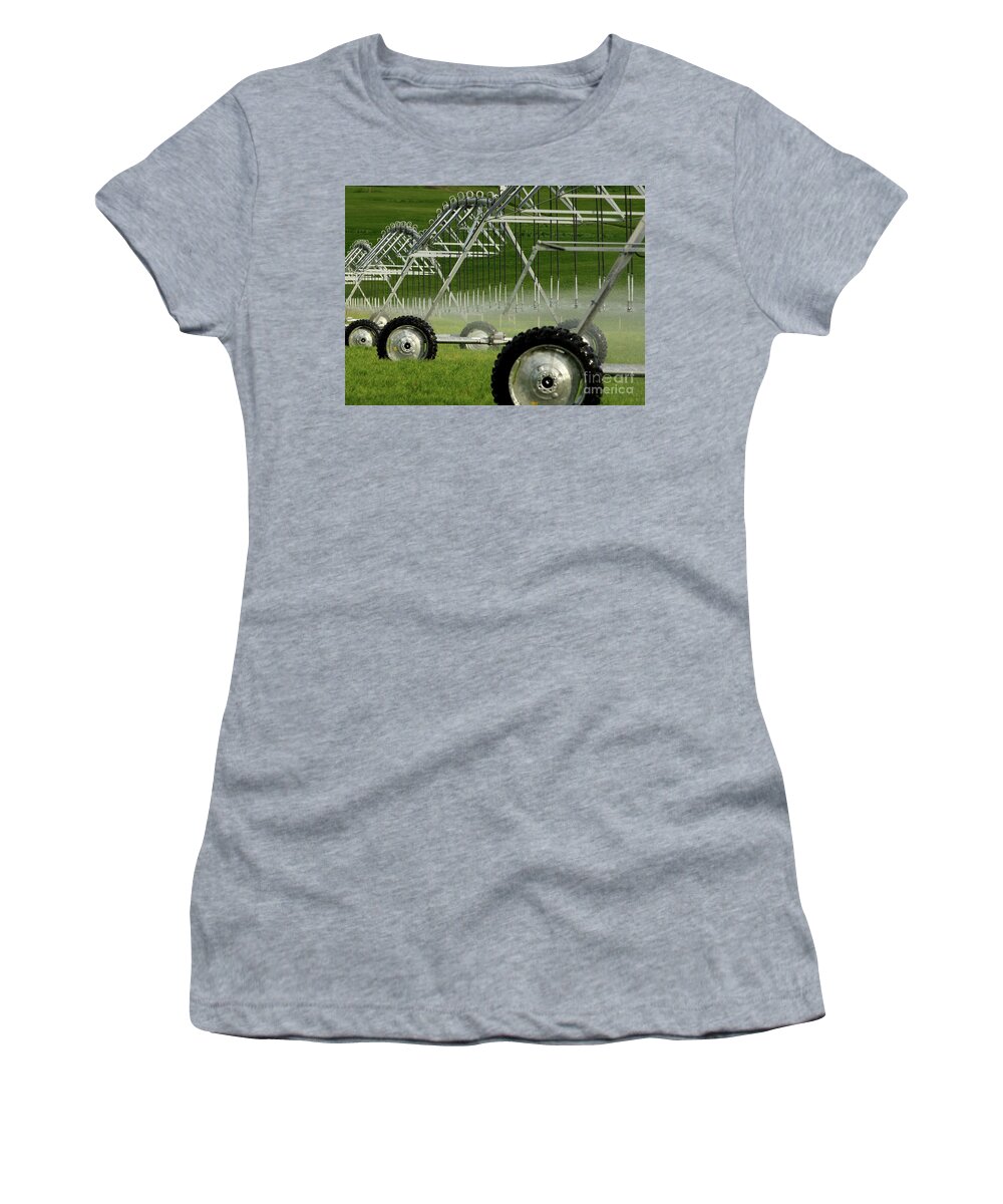 Montana Women's T-Shirt featuring the photograph Farm Irrigation by Terri Brewster