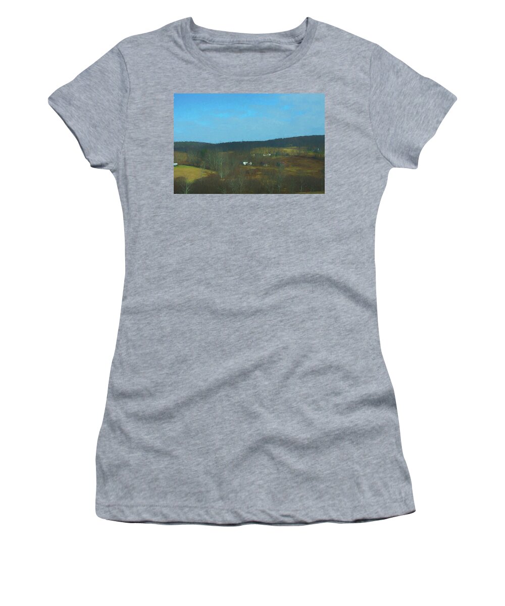 Farmland Women's T-Shirt featuring the photograph Farmland by Alan Goldberg