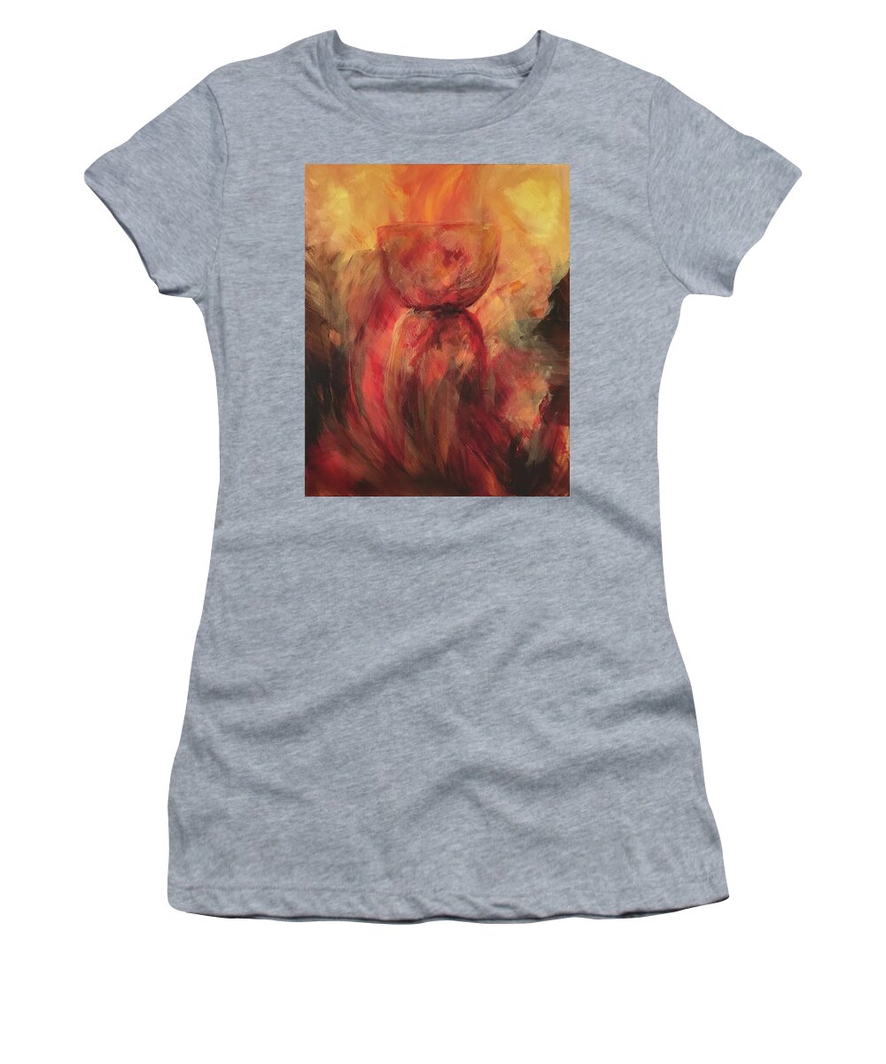 Guam Women's T-Shirt featuring the painting Fire Earth Latte Stone by Michelle Pier