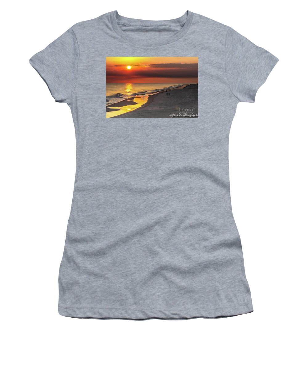Sunset Women's T-Shirt featuring the photograph Fire in the Sky by Ty Shults
