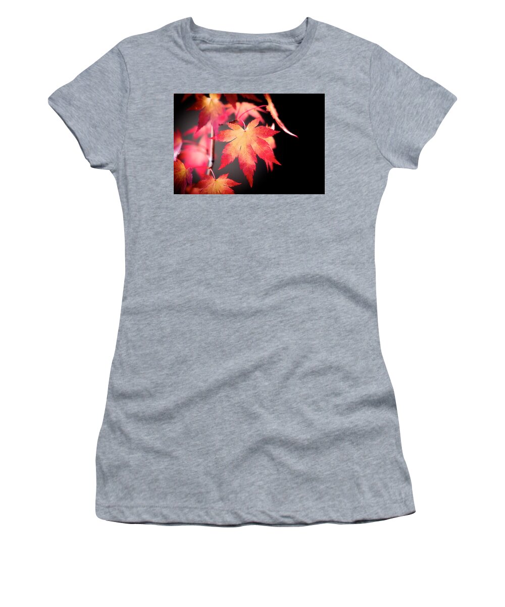 Autumn Women's T-Shirt featuring the photograph Fire Leaves by Philippe Sainte-Laudy