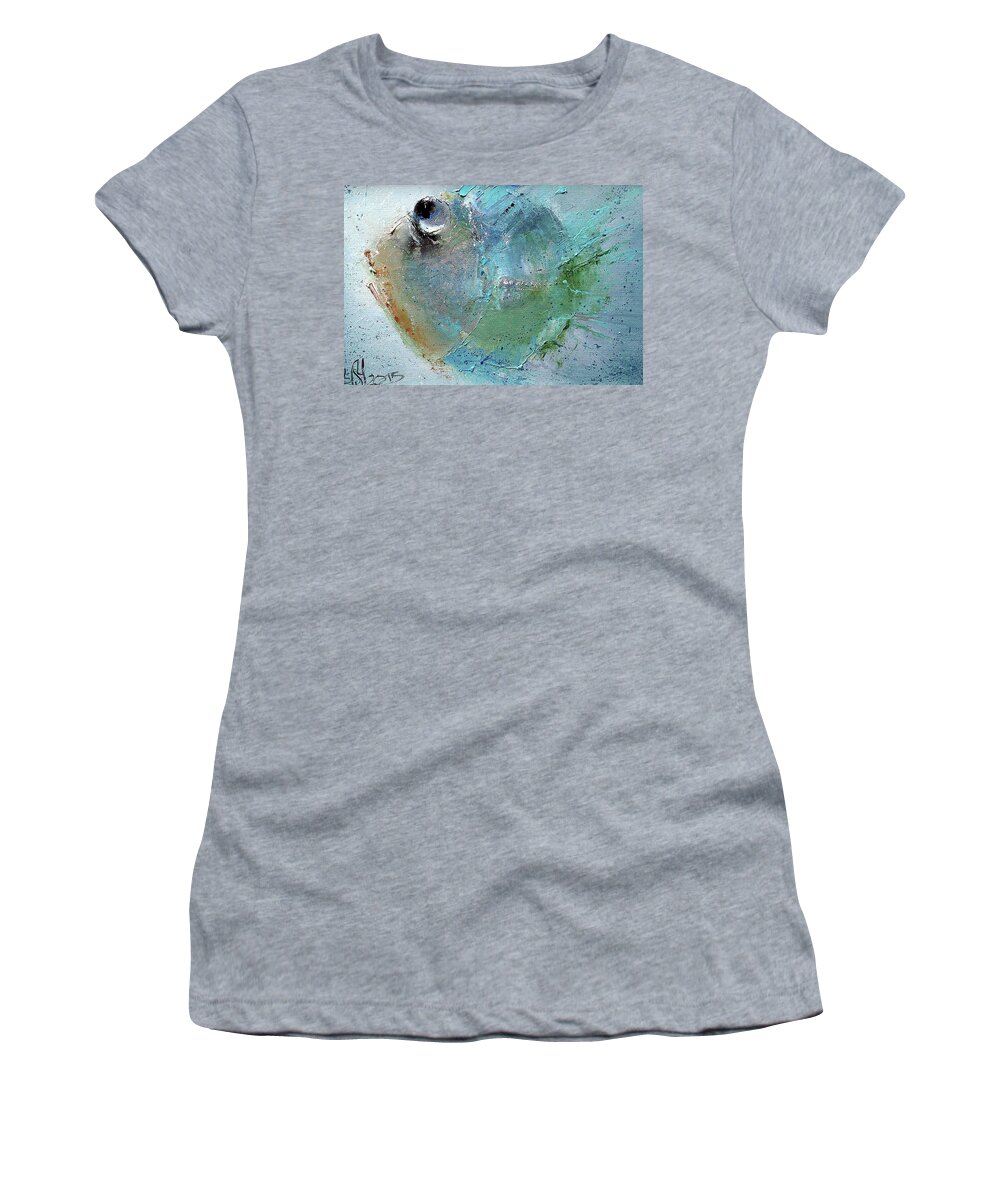 Russian Artists New Wave Women's T-Shirt featuring the painting Fish-Ka 3 by Igor Medvedev