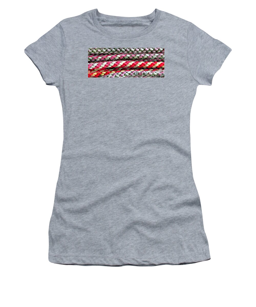 Colorful Women's T-Shirt featuring the photograph Fishing Ropes by Olivier Le Queinec