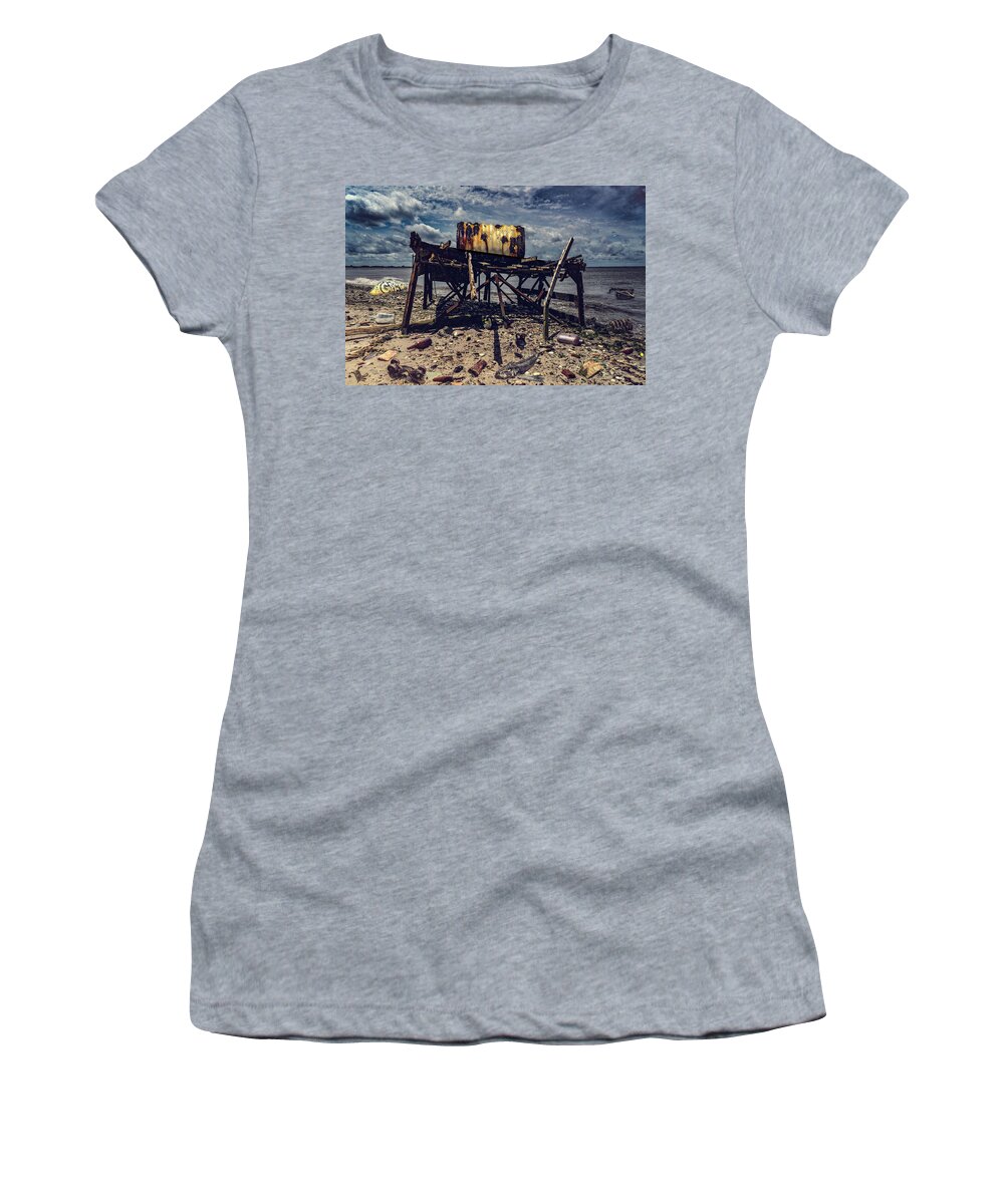 Brooklyn Women's T-Shirt featuring the photograph Flotsam And Jetsam At Dead Horse Bay by Chris Lord