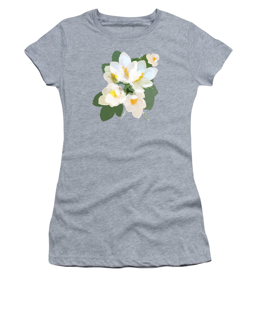 Flowers Women's T-Shirt featuring the mixed media Flower Blossom FOUR by BFA Prints