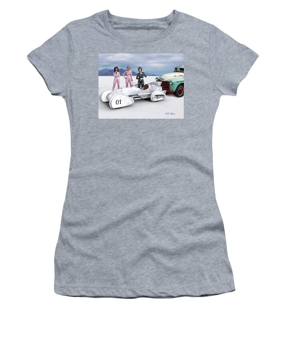 Football Women's T-Shirt featuring the digital art Football Widows by Michael Cleere