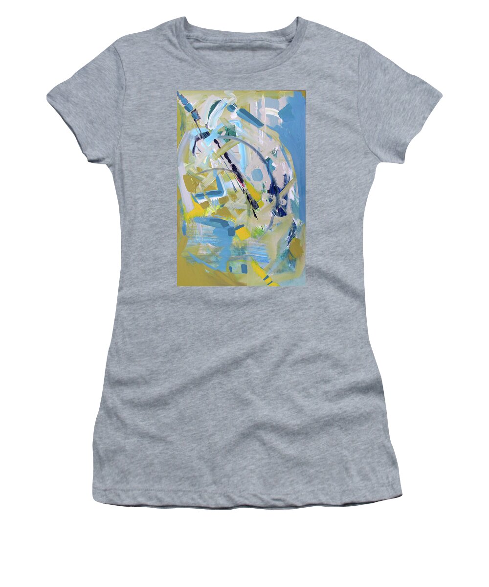  Women's T-Shirt featuring the painting Fresh Gold by John Gholson