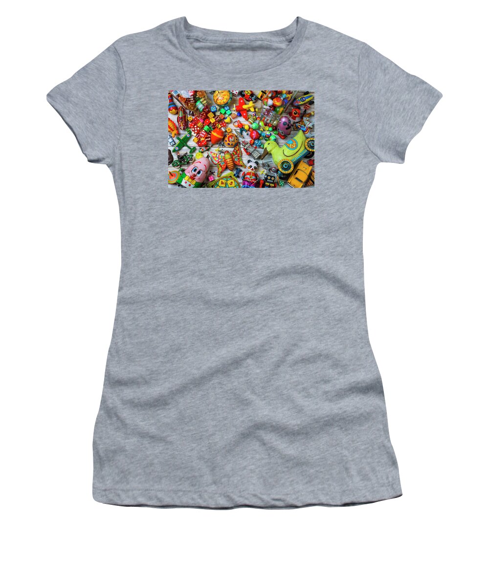 Marbles Women's T-Shirt featuring the photograph From The Old Toy Box by Garry Gay