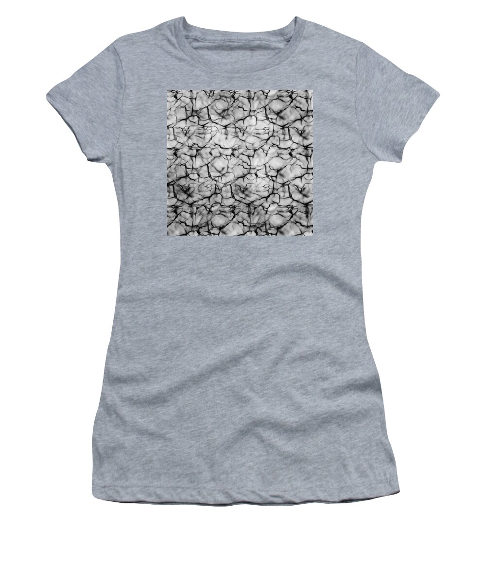 Grau Women's T-Shirt featuring the drawing Gebrannte Erde by Patricia Piotrak