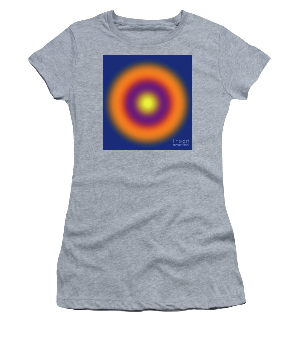 Orb Women's T-Shirt featuring the digital art Geometric lights, number 6, gradient by Alex Caminker