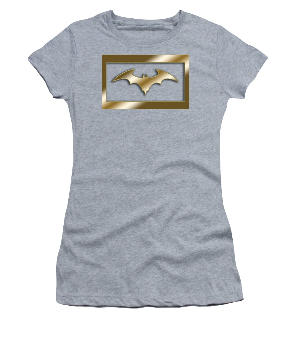 Golden Bat Women's T-Shirt featuring the digital art Golden Bat by Chuck Staley