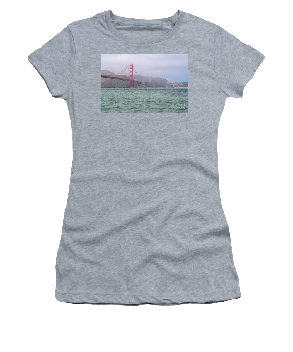 Golden Gate Bridge Women's T-Shirt featuring the photograph Golden Gate Bridge II by Veronica Batterson