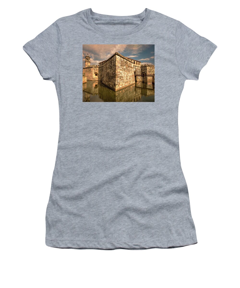 Fortress Women's T-Shirt featuring the photograph Havana Fortress by Laura Hedien