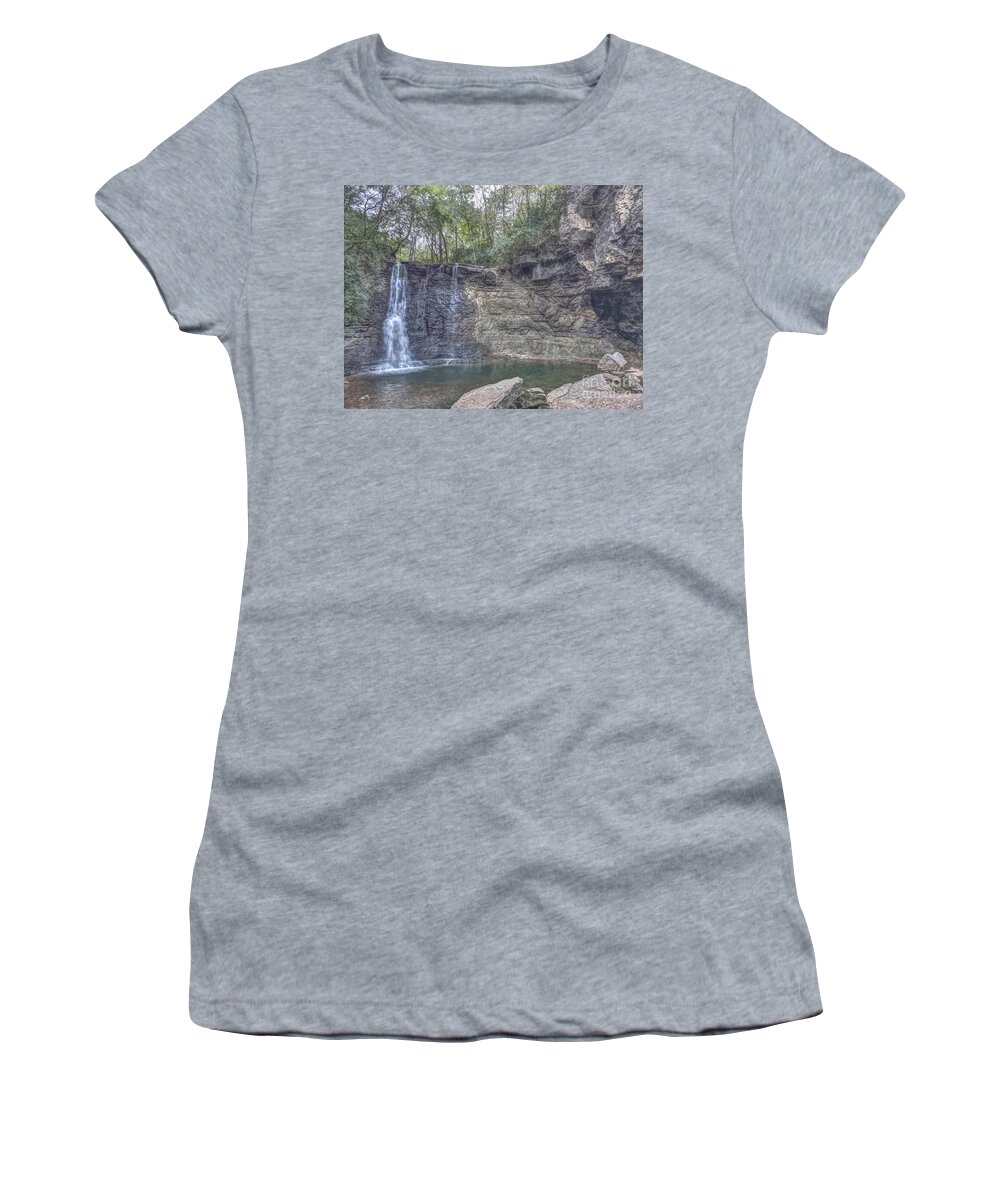 Waterfalls Women's T-Shirt featuring the photograph Hayden Falls by Jeremy Lankford