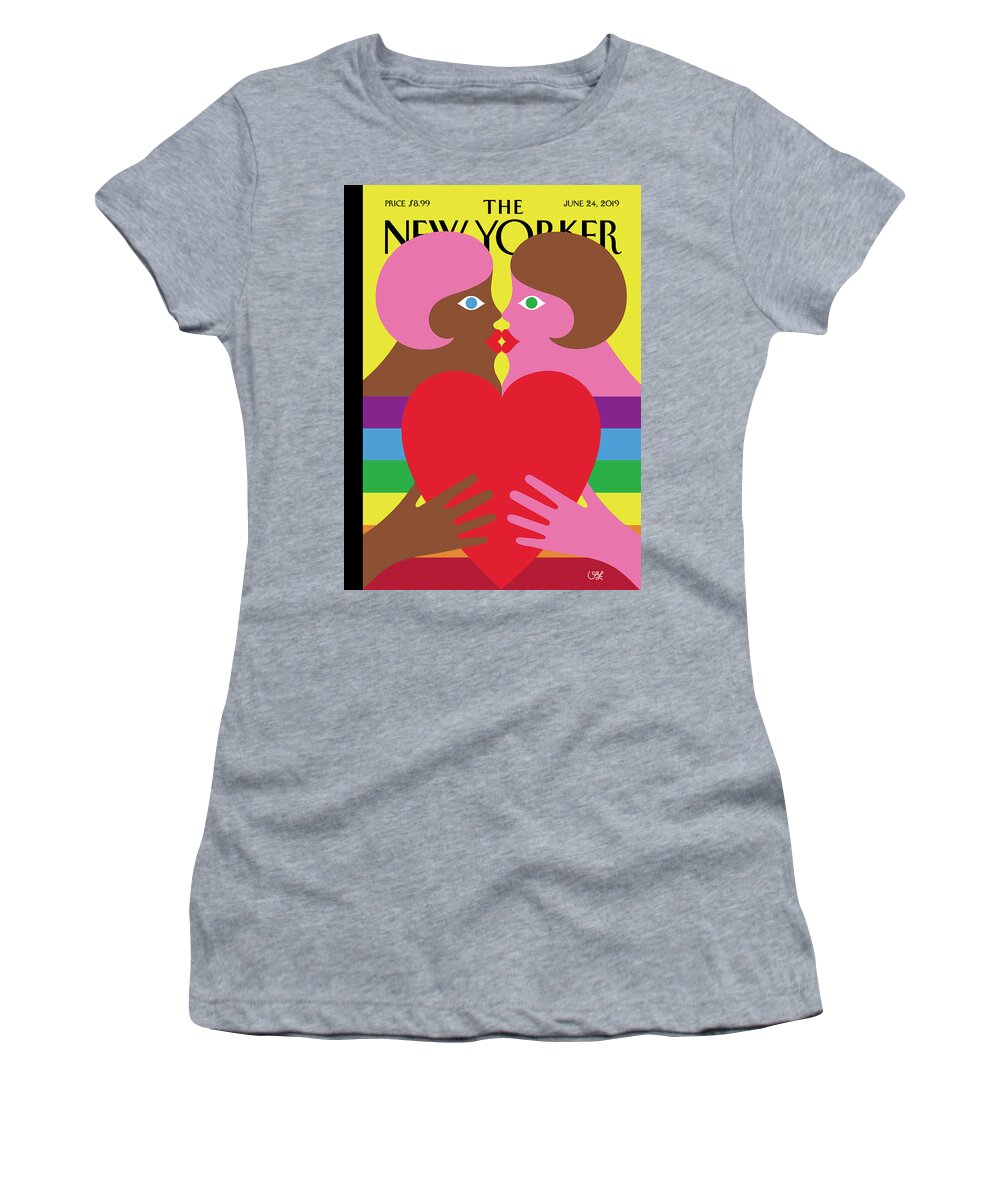 Heartfelt Women's T-Shirt featuring the painting Heartfelt by Olimpia Zagnoli