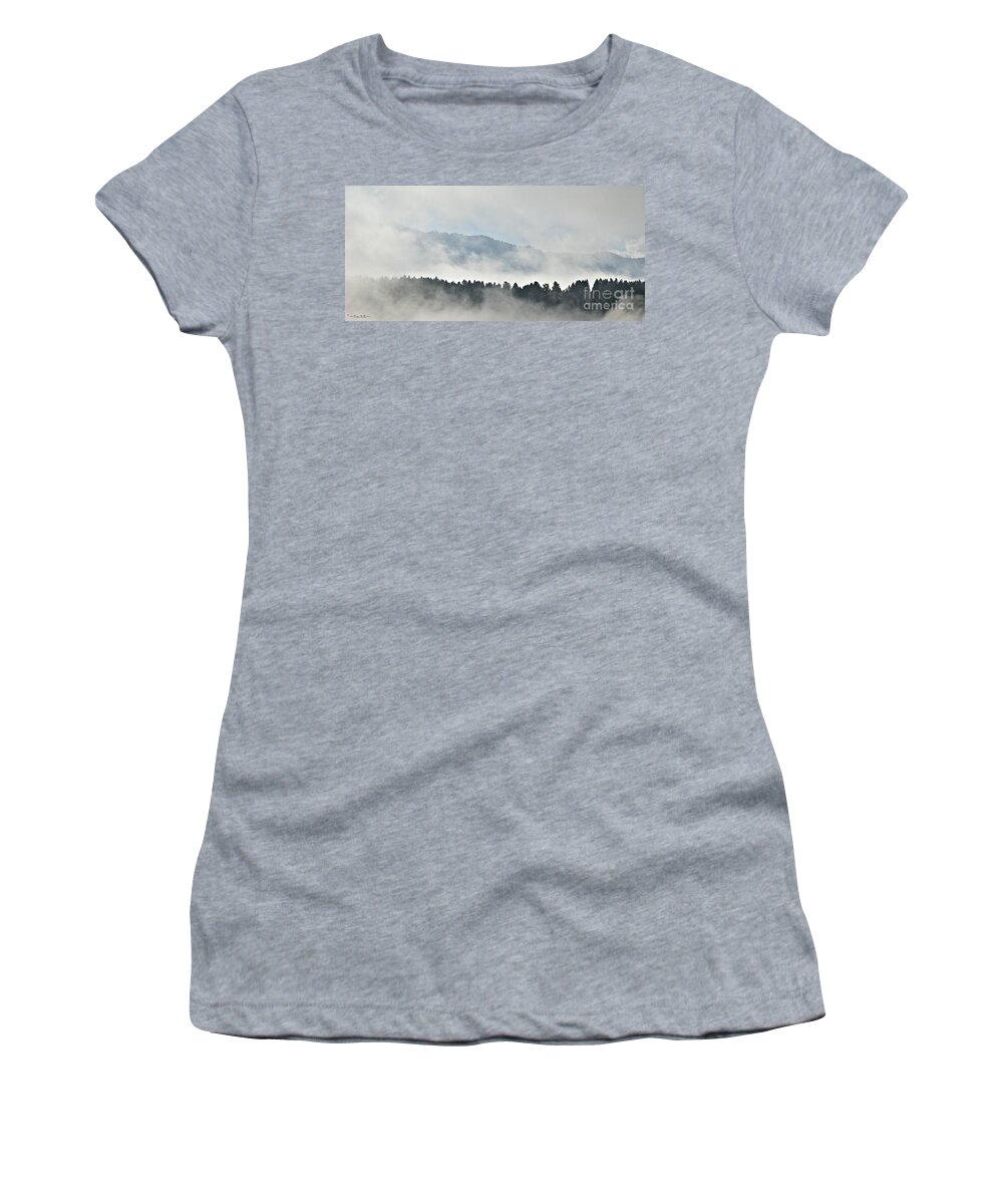 Clouds Women's T-Shirt featuring the photograph Here There Be Dragons by Dorrene BrownButterfield