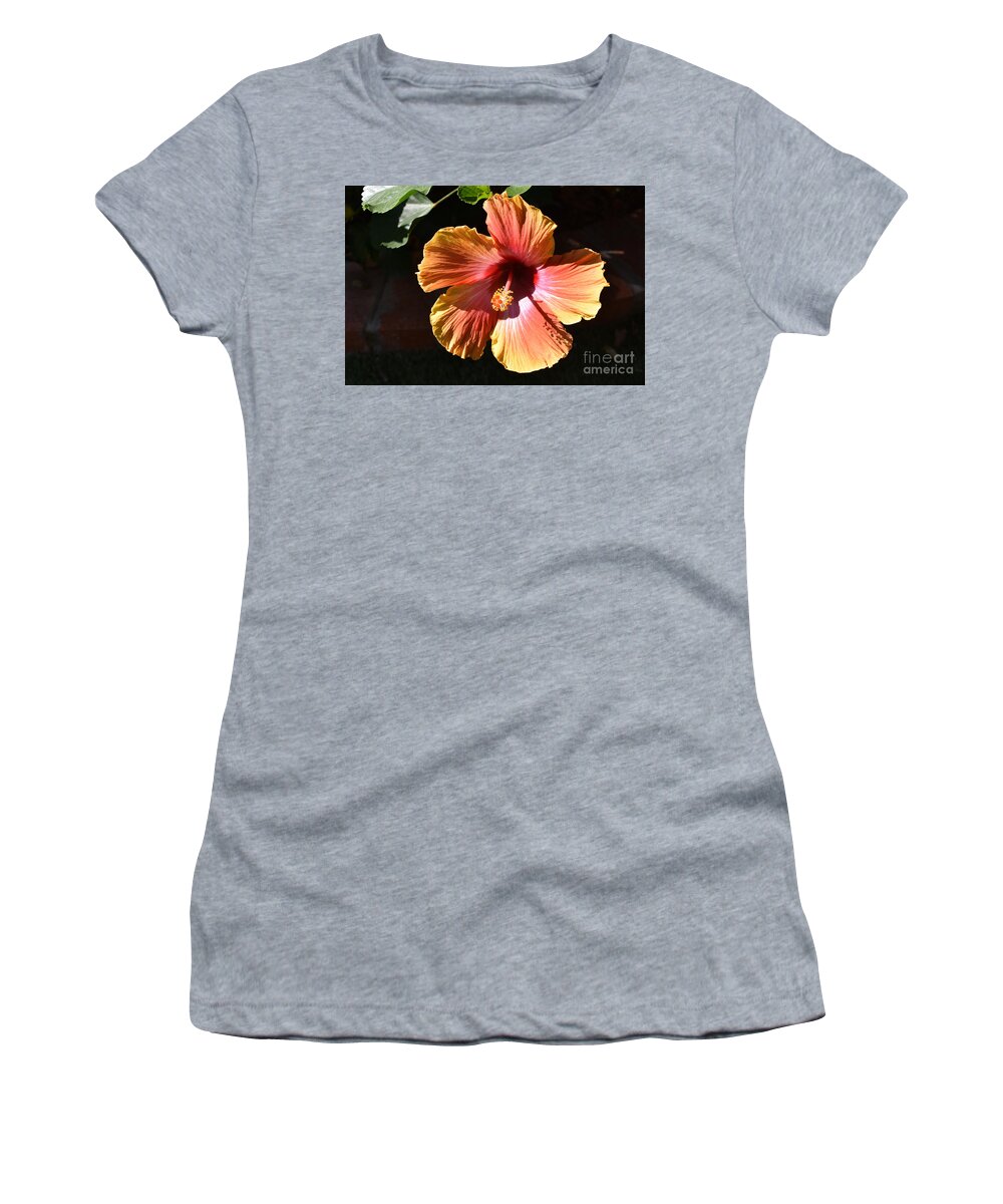 Hibiscus Women's T-Shirt featuring the digital art Hibiscus by Yenni Harrison