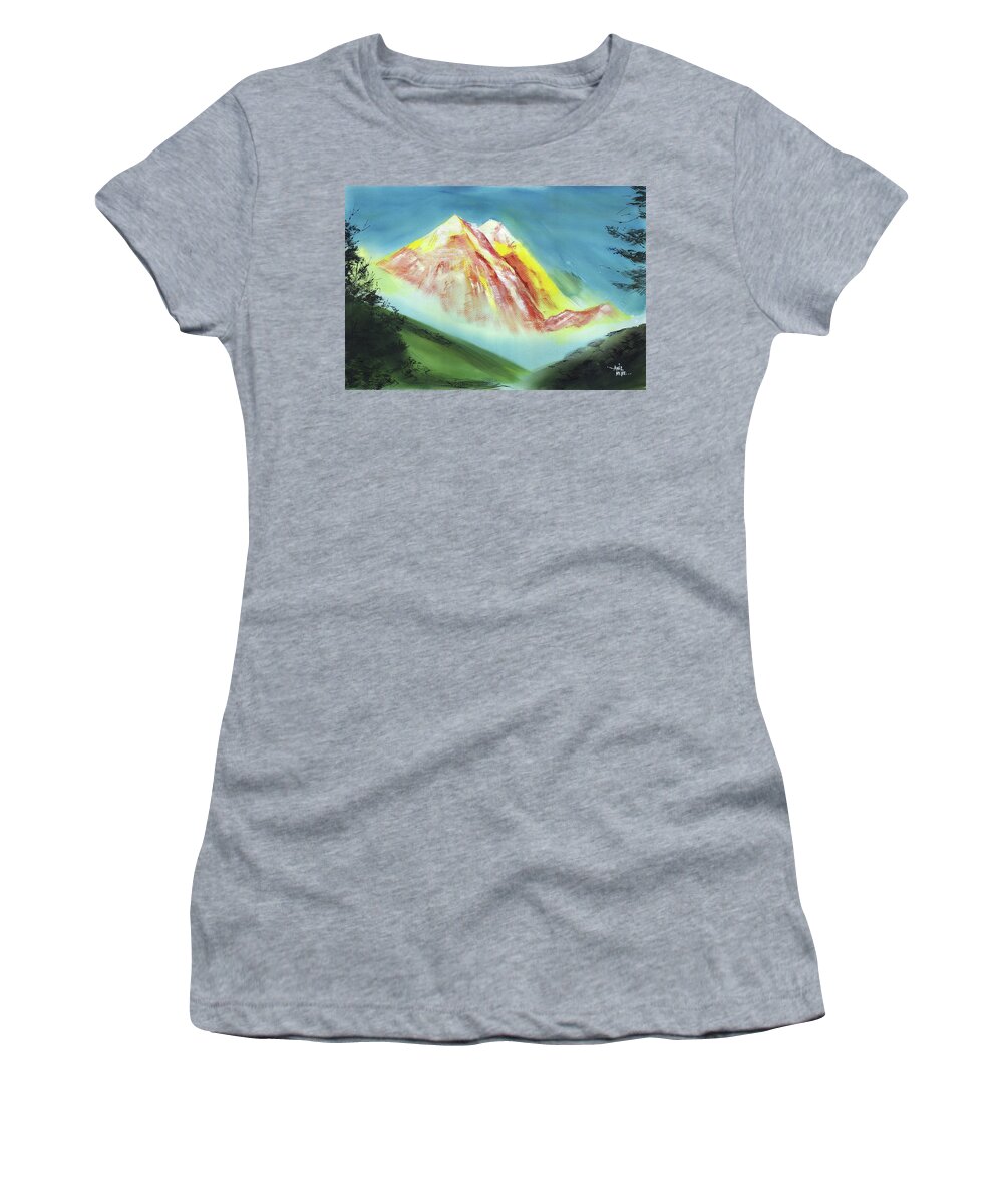 Ice Women's T-Shirt featuring the painting Himalaya 6 by Anil Nene