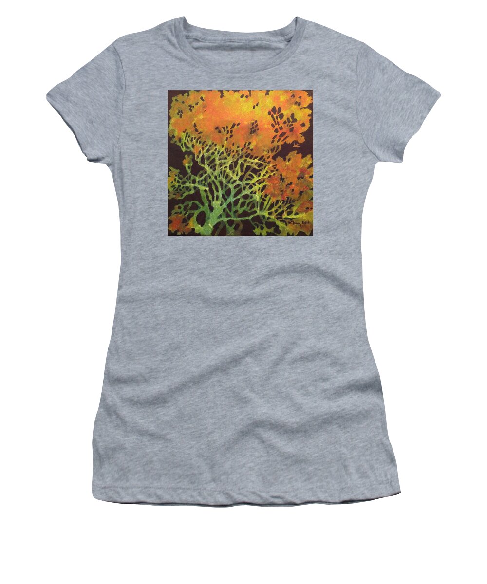 Tree Women's T-Shirt featuring the painting Home coming by Milly Tseng