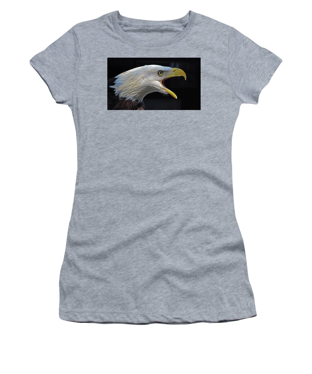 Bald Eagle Women's T-Shirt featuring the photograph If You Want to Be Free, Be Free by Michael Allard
