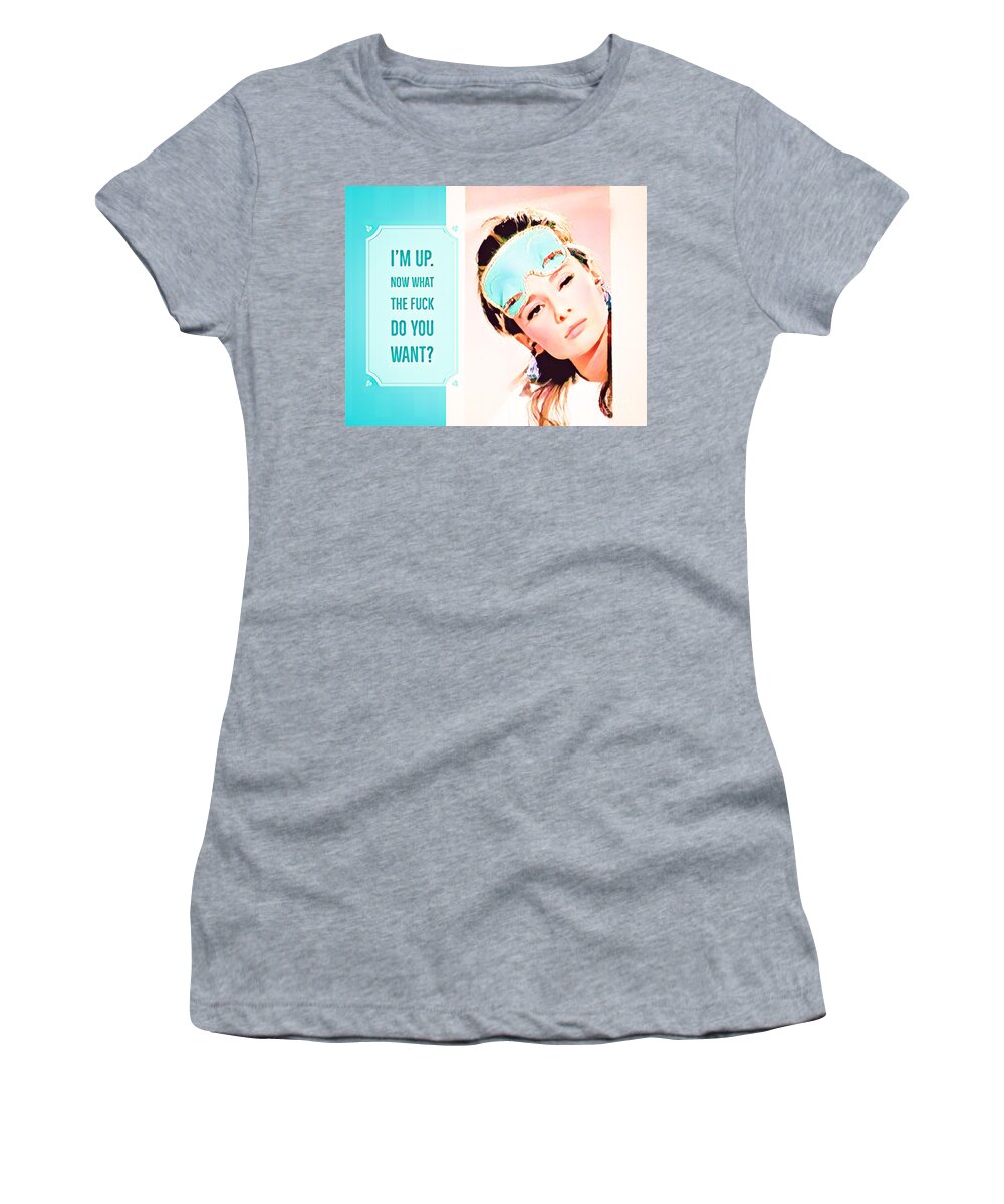 Audrey Hepburn Women's T-Shirt featuring the digital art Im up by Sara Del Rosario