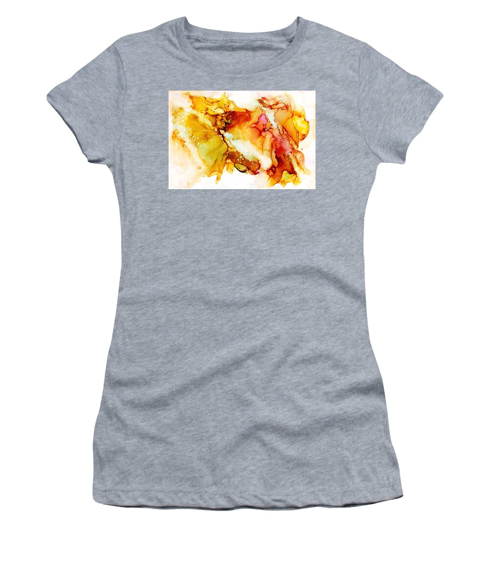 Abstract Women's T-Shirt featuring the painting Imagine by Christy Sawyer