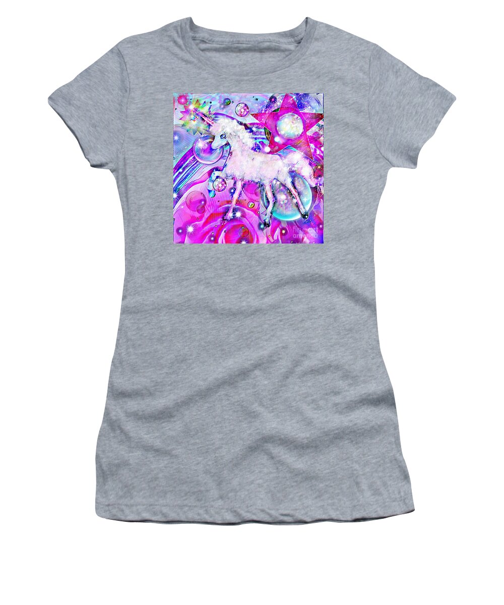 Cosmic Women's T-Shirt featuring the digital art In Cosmic Spirit by BelleAme Sommers