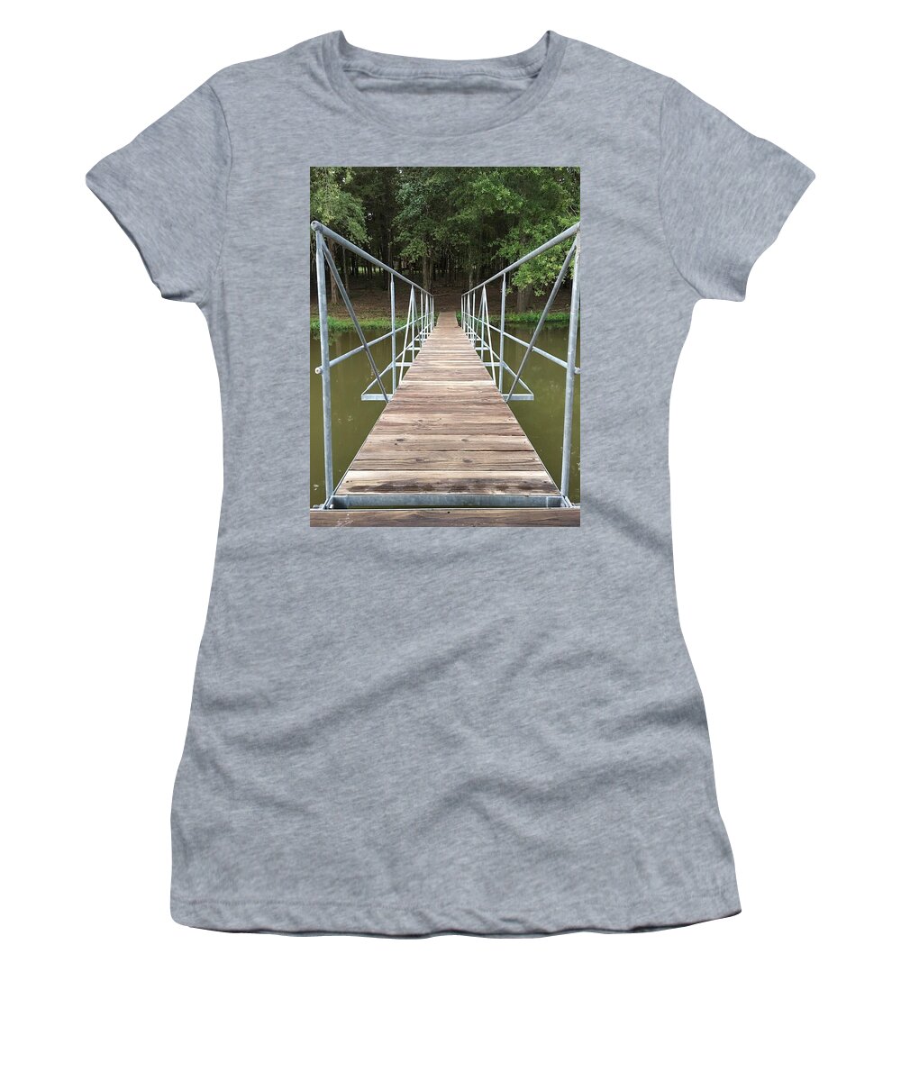 Bridge Women's T-Shirt featuring the photograph Into the Woods by Colette Lee
