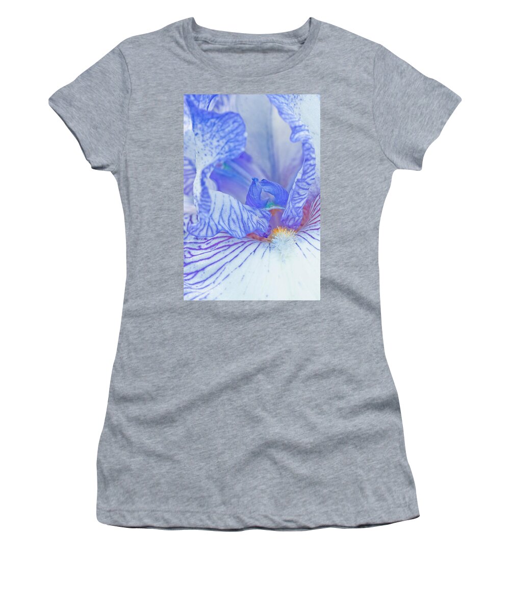Abstract Women's T-Shirt featuring the photograph Iris Flower by Michael Lustbader