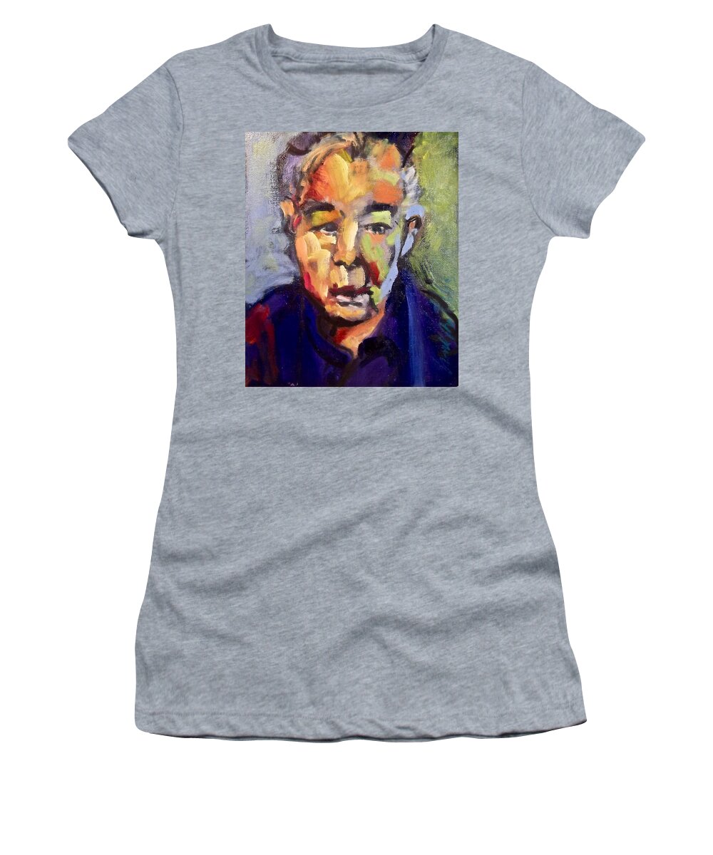 Painting Women's T-Shirt featuring the painting John Prine by Les Leffingwell