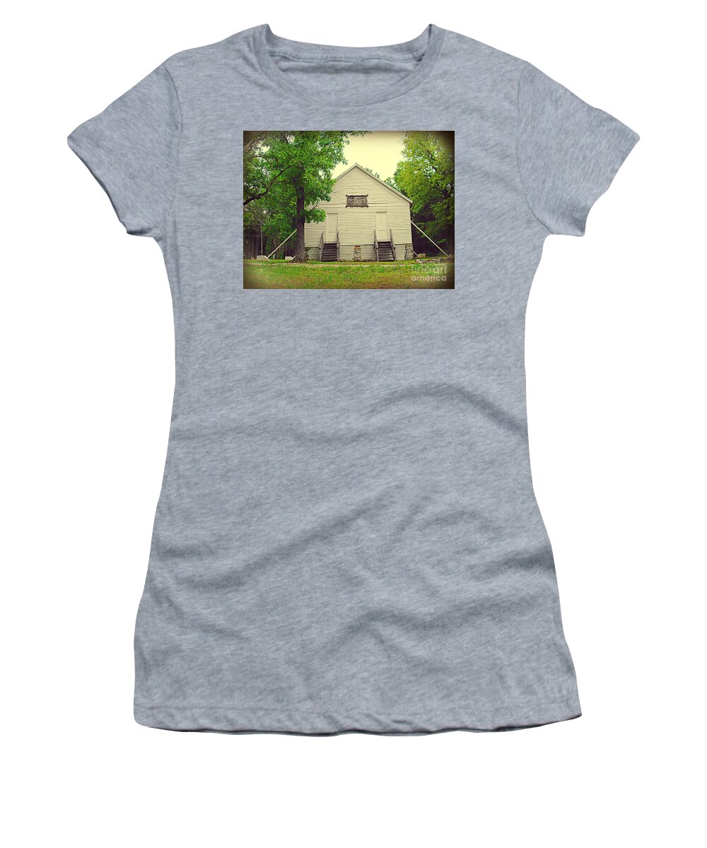 Historic Women's T-Shirt featuring the photograph Joppa Missionary Baptist Church 1862 by Stacie Siemsen