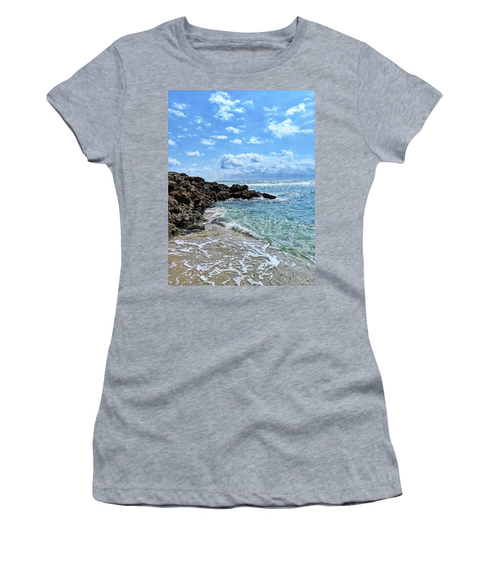 Beach Women's T-Shirt featuring the photograph Just Beachy by Portia Olaughlin