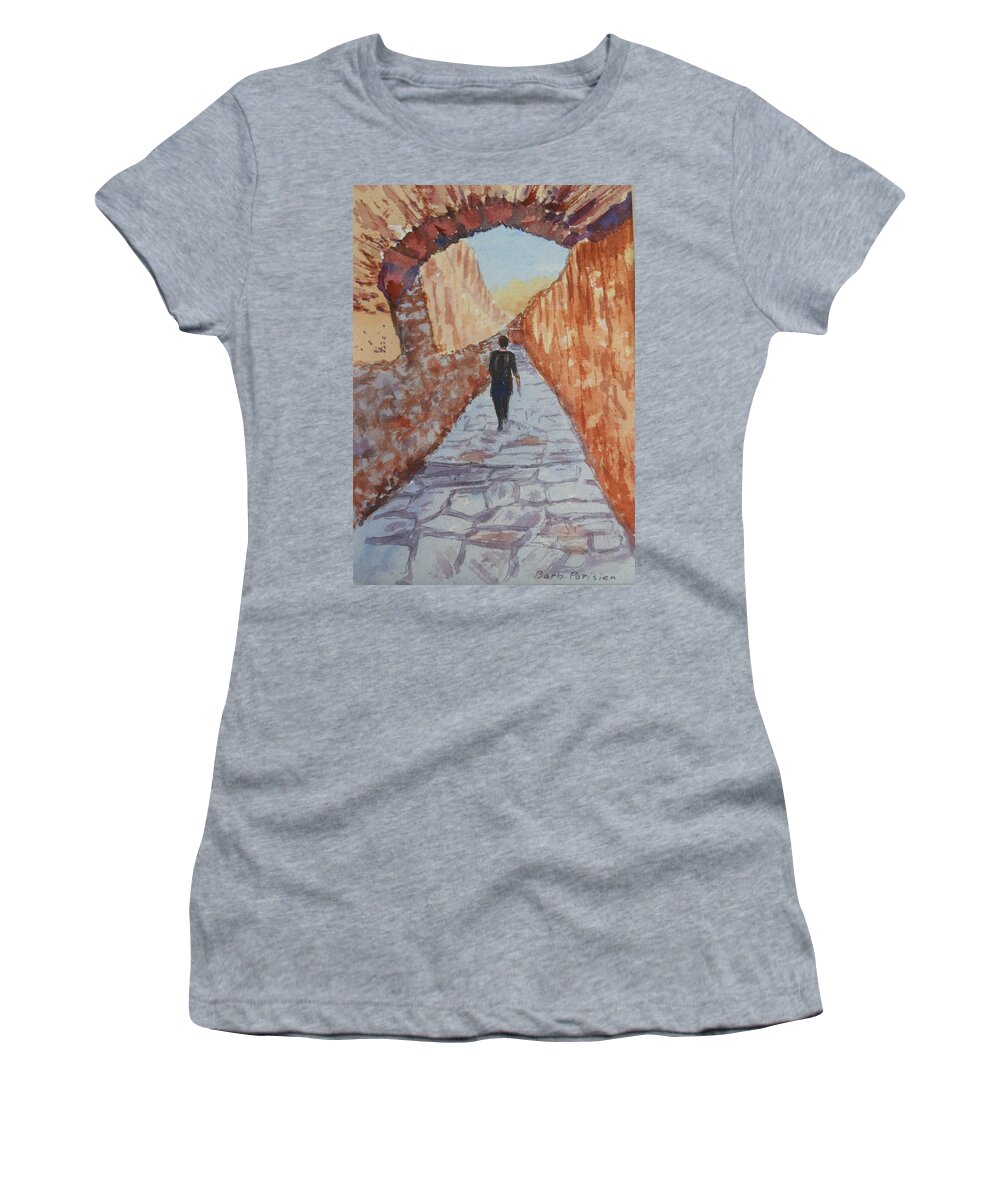  Women's T-Shirt featuring the painting Katie by Barbara Parisien