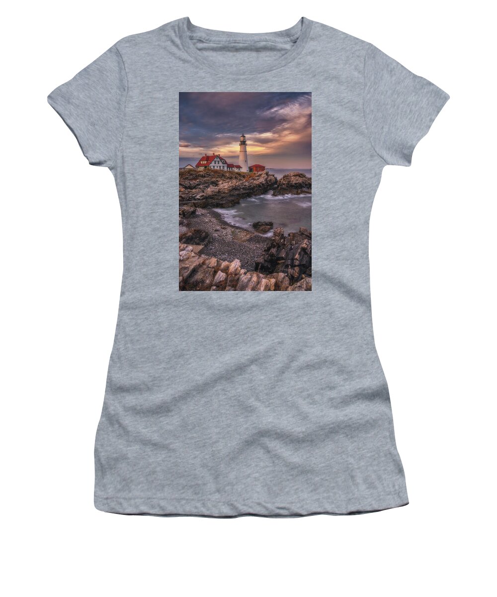 Maine Women's T-Shirt featuring the photograph Keeper of the Coast by Darren White