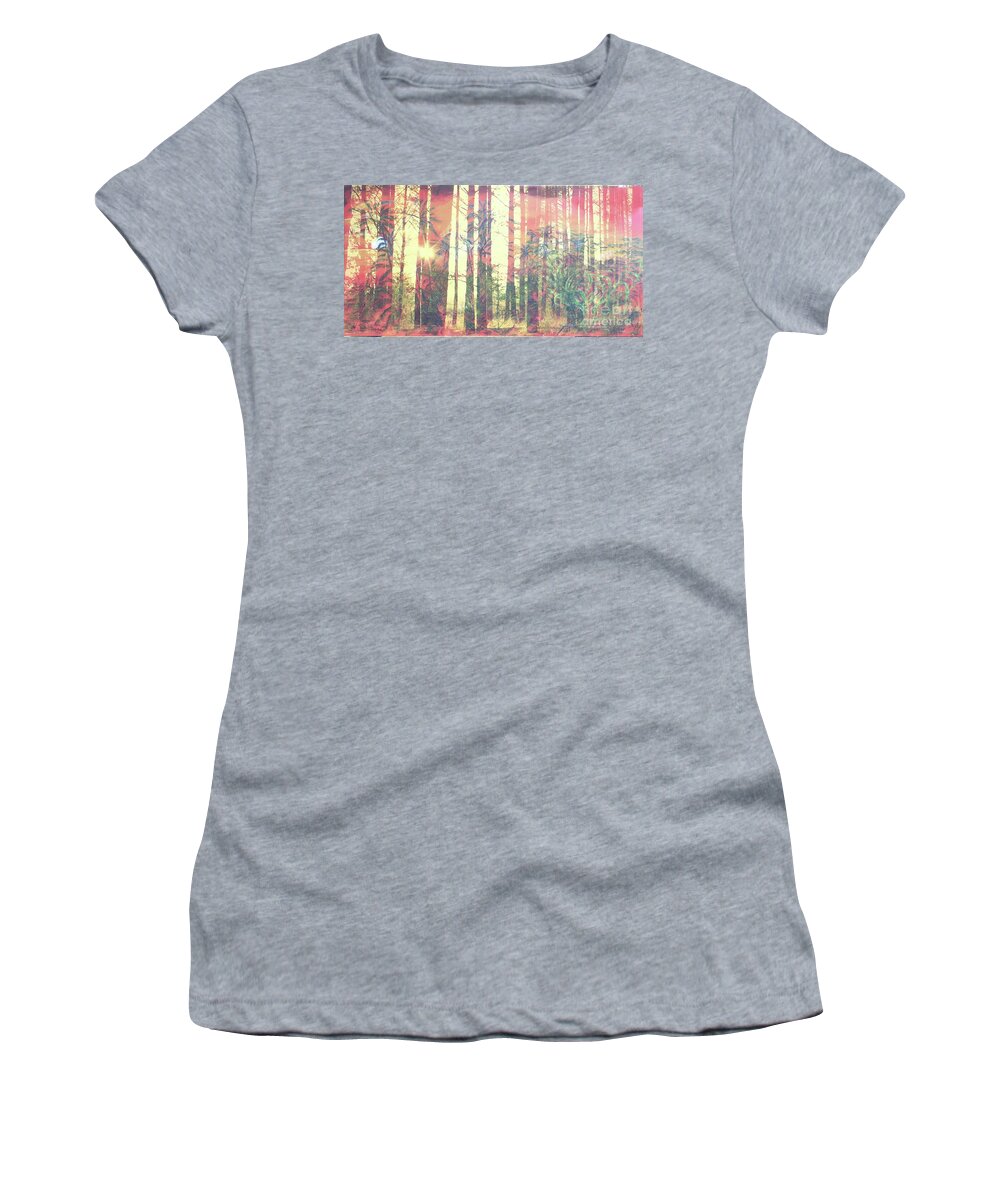 Pomakai Street Women's T-Shirt featuring the painting Kilauea Forest by Michael Silbaugh
