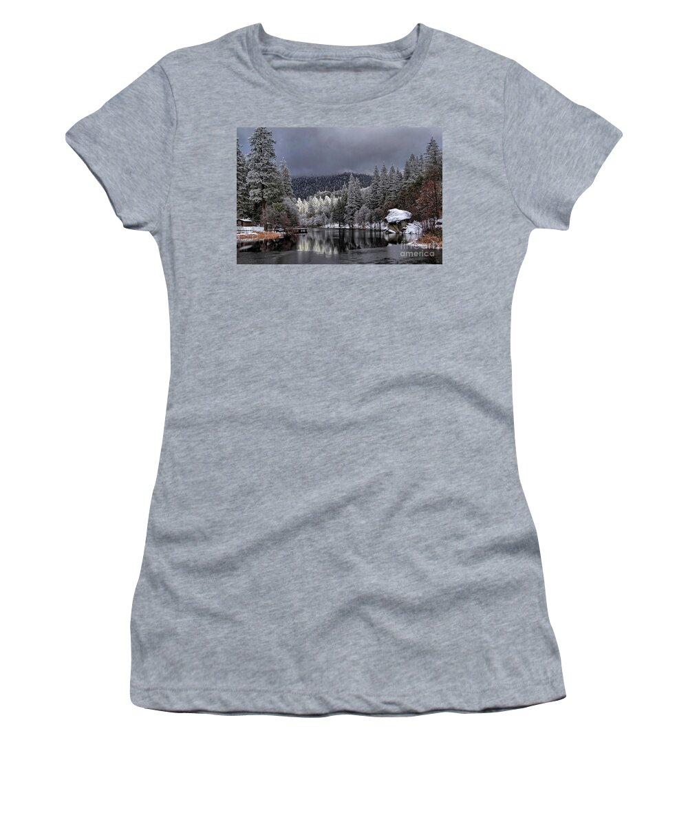Idyllwild Women's T-Shirt featuring the photograph Lake Fulmor by Alex Morales