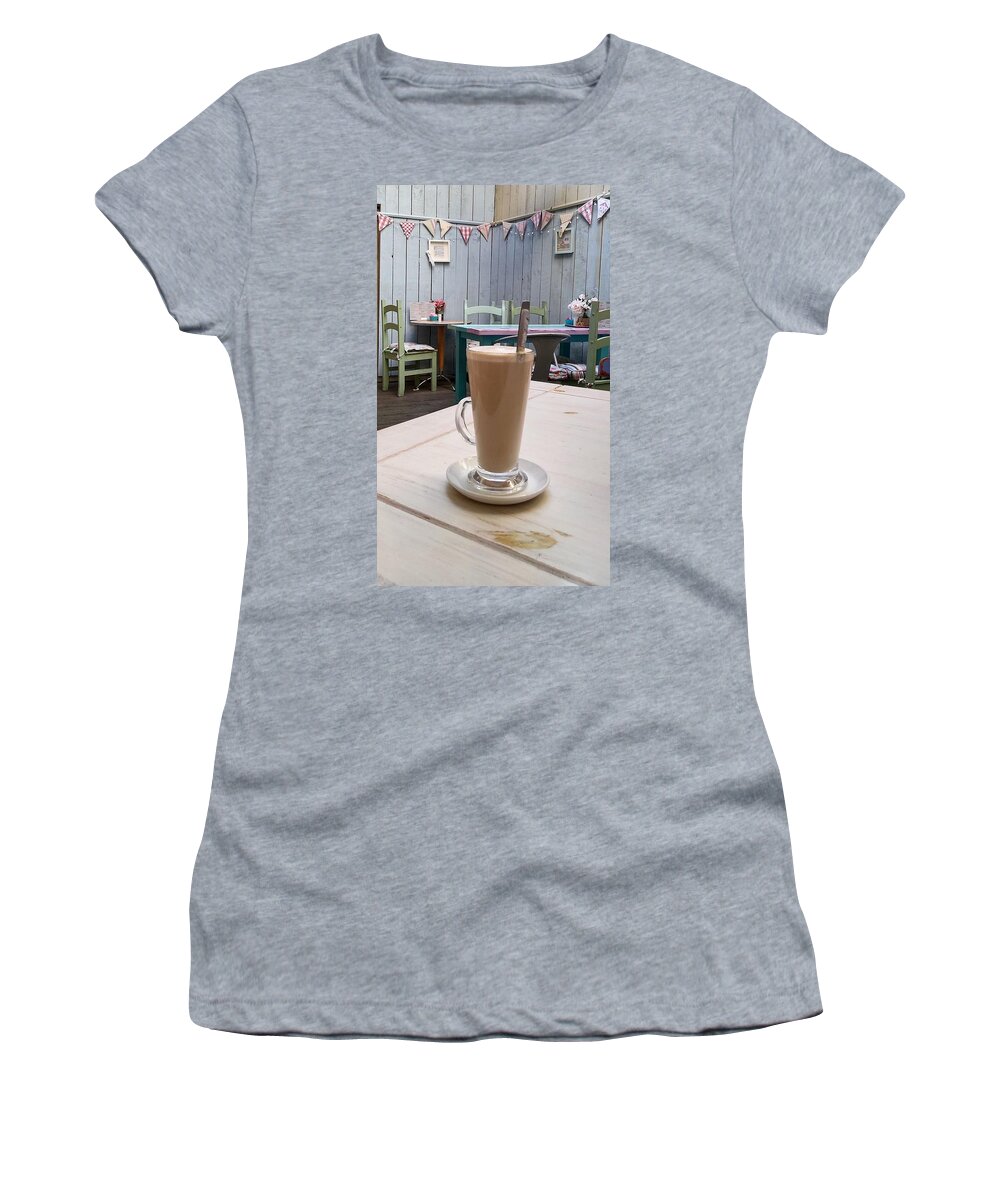 Latte Time Women's T-Shirt featuring the photograph Latte Time by Lachlan Main