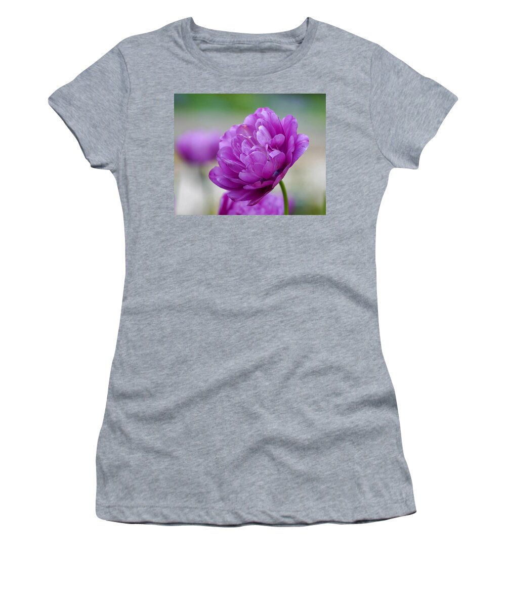 Beautiful Women's T-Shirt featuring the photograph Lavender Tulip by Susan Rydberg