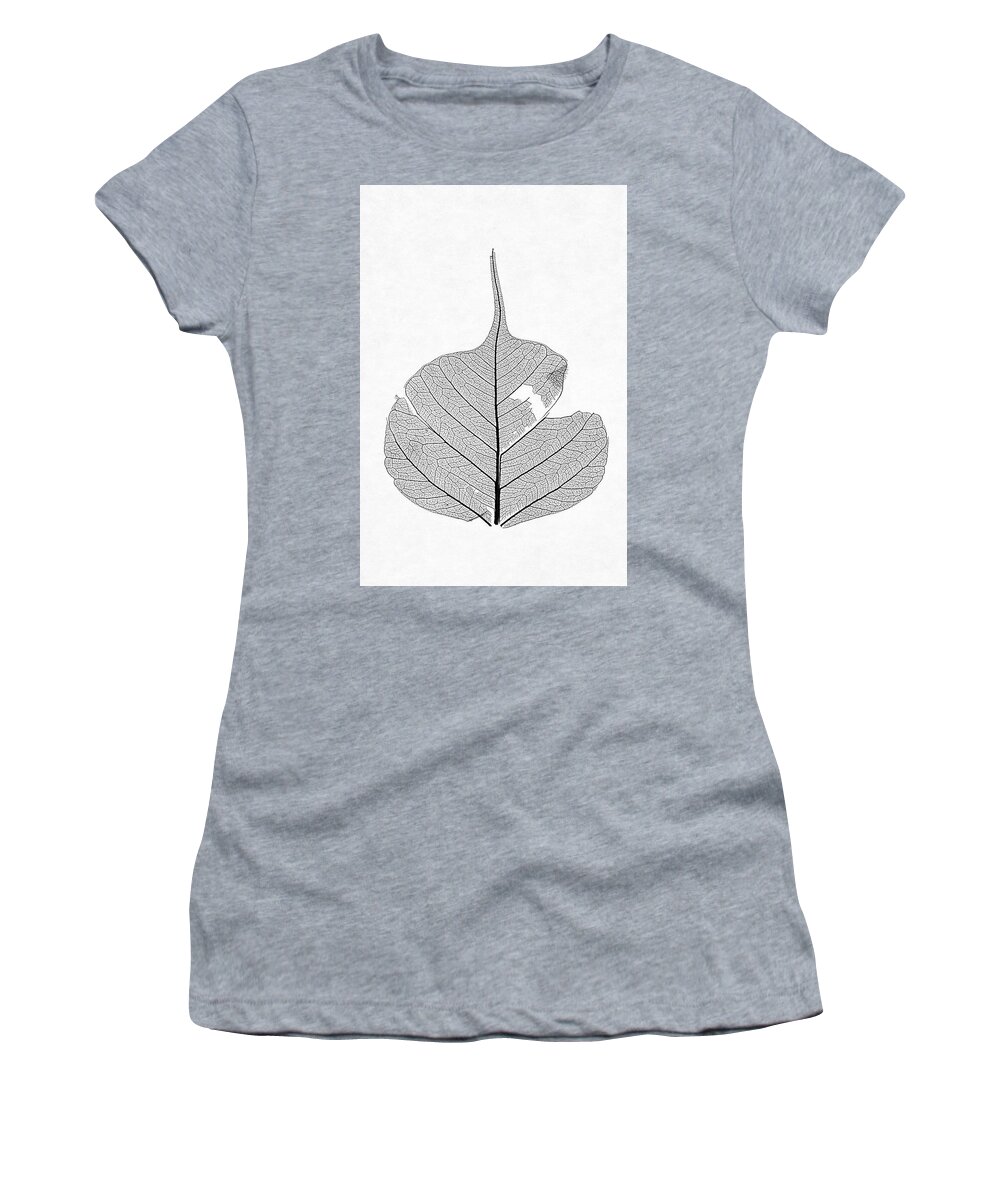 Leaf Women's T-Shirt featuring the photograph Leaf Without Color by Christopher Johnson