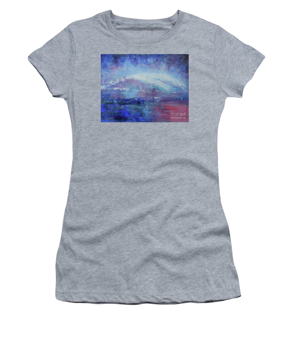 Abstract Women's T-Shirt featuring the painting Let The Party Begin by Jane See