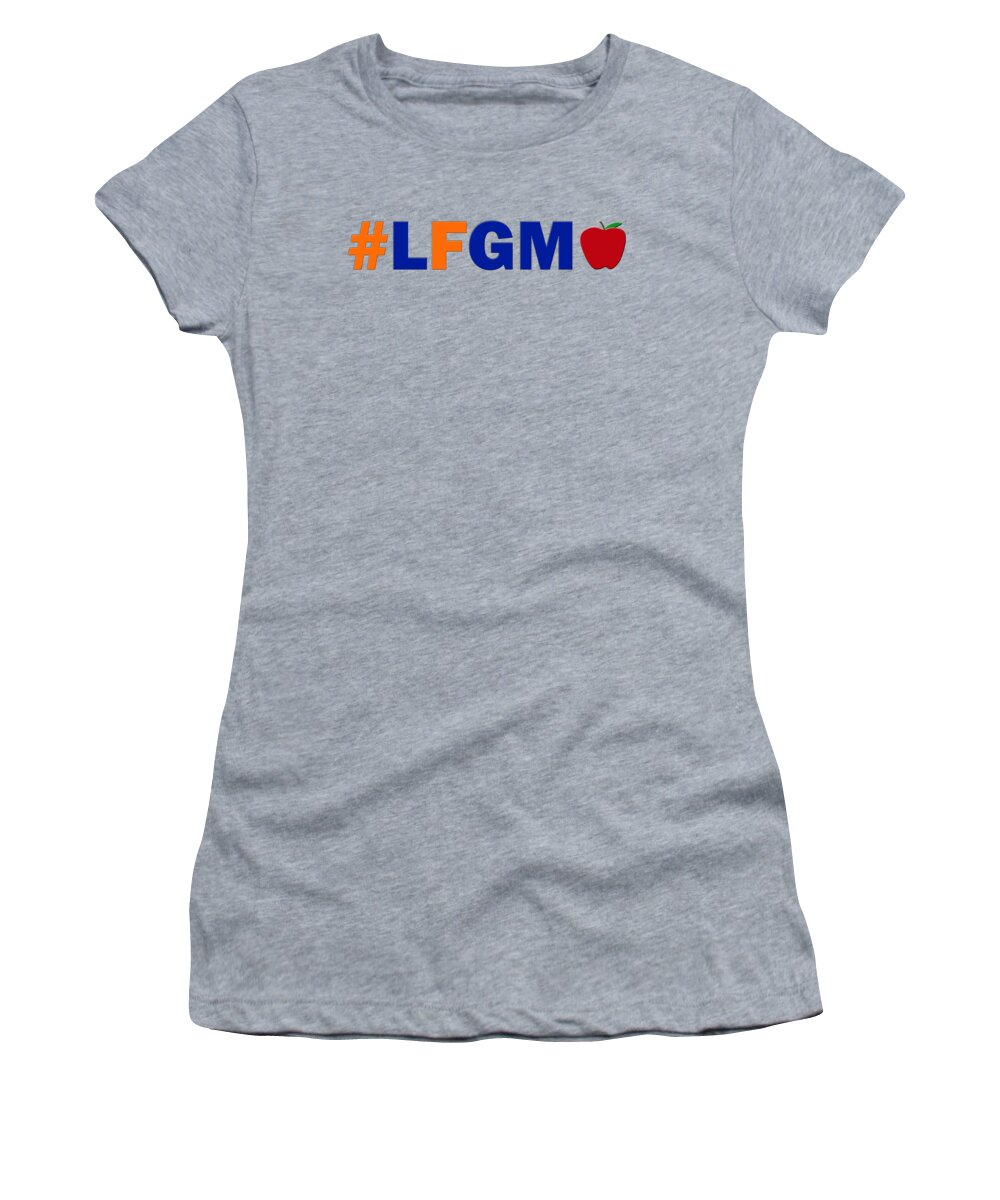 Lfgm Women's T-Shirt featuring the digital art LFGM - NY Mets by Angie Tirado