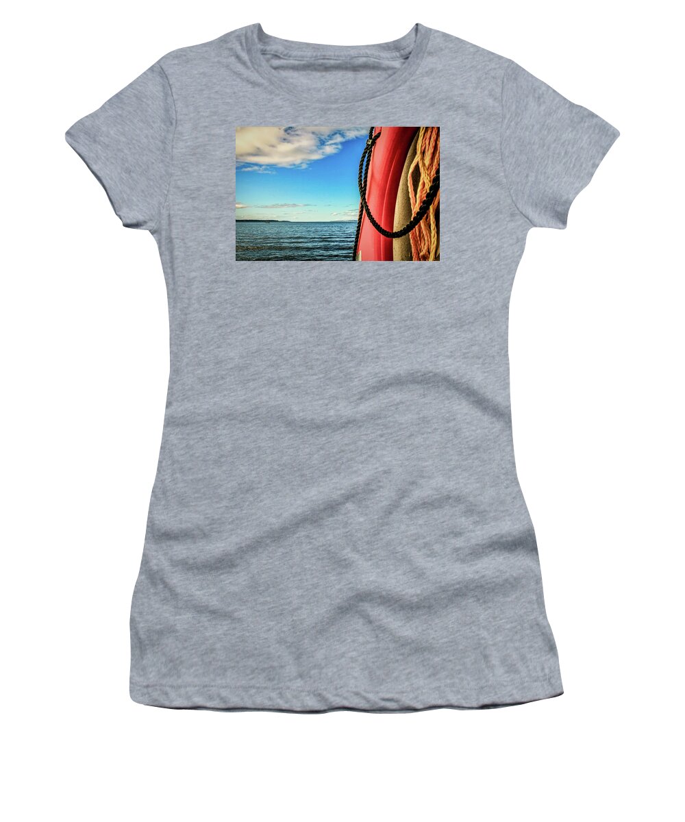 Sea Women's T-Shirt featuring the photograph Lifesaver and the Sea by Anamar Pictures