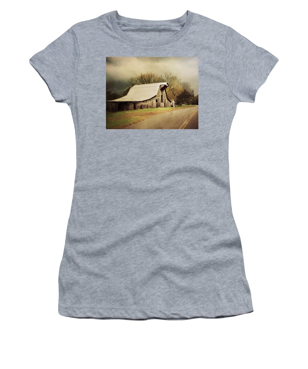 Barn Women's T-Shirt featuring the photograph Look Both Ways by Julie Hamilton
