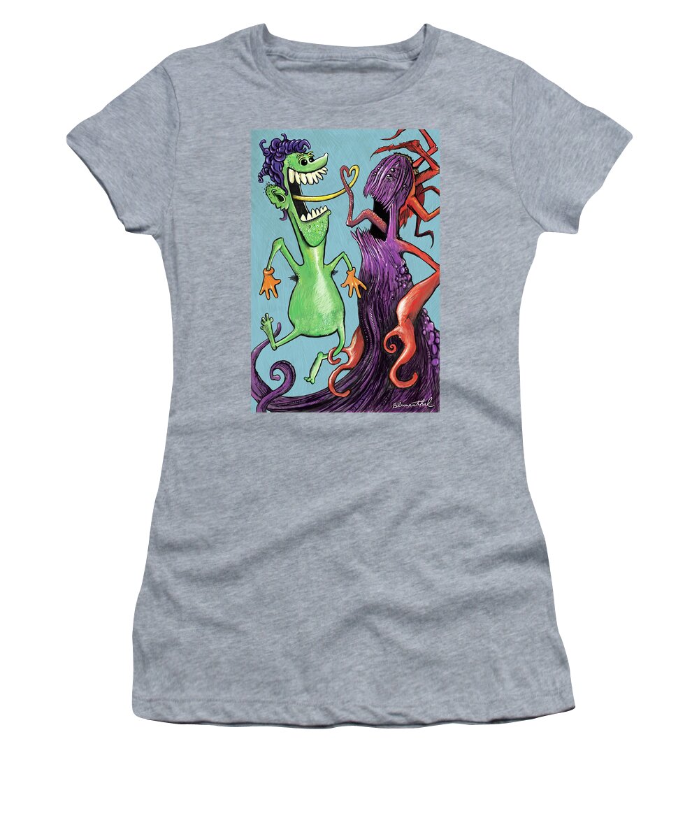 Love Women's T-Shirt featuring the painting Love Buckets by Yom Tov Blumenthal