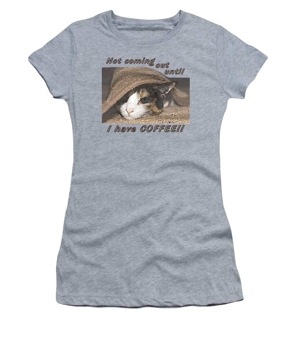 Animal Women's T-Shirt featuring the photograph Macy Wants Coffee Too by Jennifer White