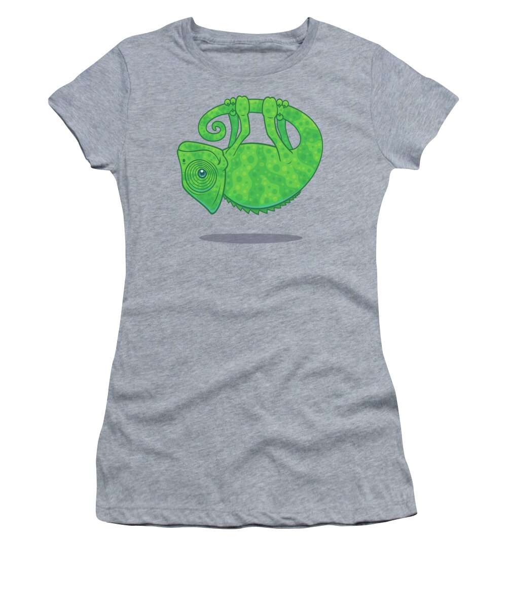 Chameleon Women's T-Shirt featuring the digital art Magical Chameleon by John Schwegel