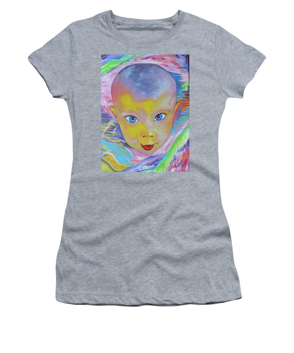 Baby Women's T-Shirt featuring the painting Magnolia by Gloria E Barreto-Rodriguez