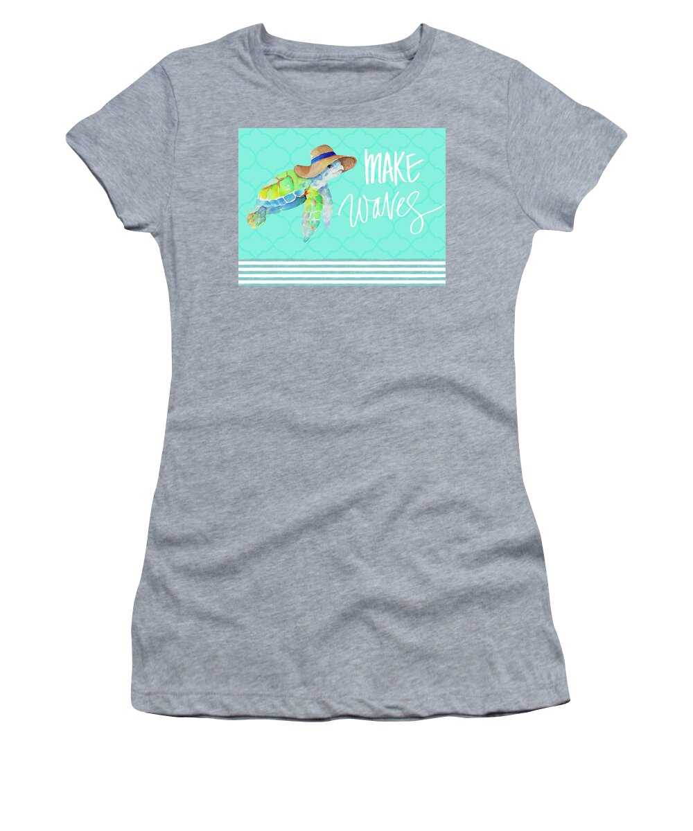 Make Women's T-Shirt featuring the painting Make Waves by Lanie Loreth