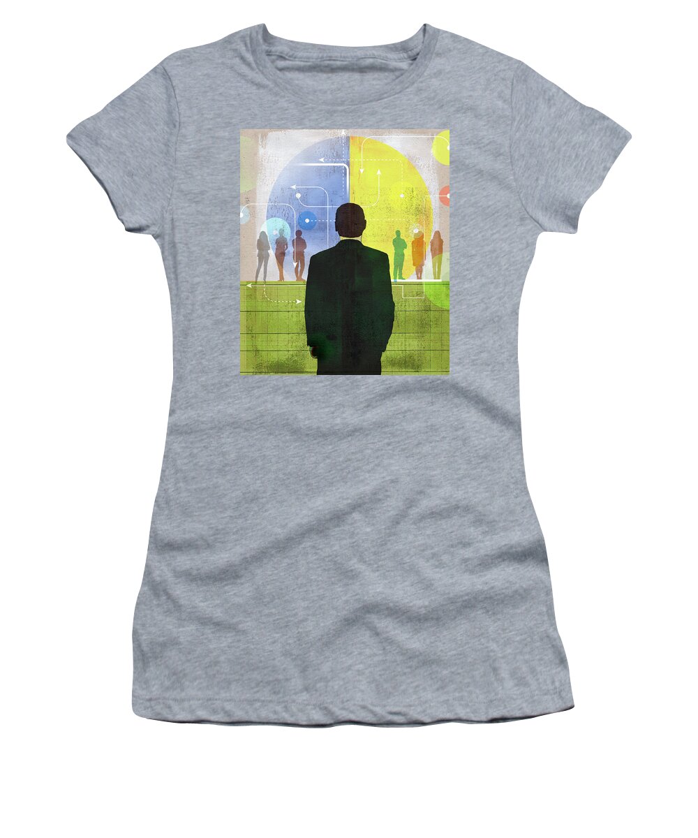 Adult Women's T-Shirt featuring the photograph Manager Planning Human Resources by Ikon Images