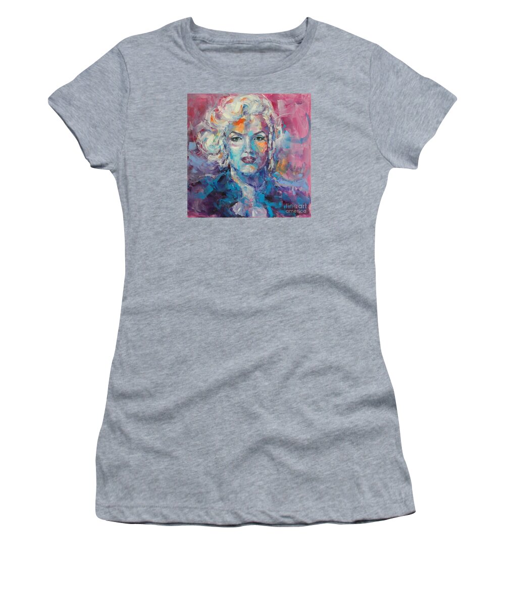 Marilyn Women's T-Shirt featuring the painting Marilyn #4 by Dan Campbell